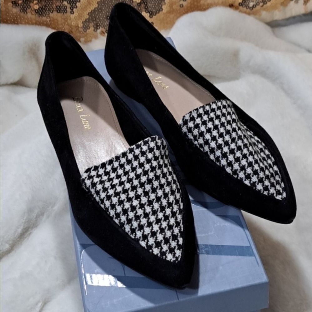 NWOB Essex Lane El-aleanor Suede and Houndstooth loaders - Picture 5 of 5